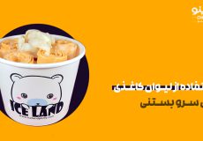 استفاده از لیوان کاغذی برای سرو بستنی