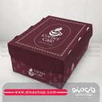 جعبه کیک کافه بیکری دو عددی مناسب کیک و دسر
