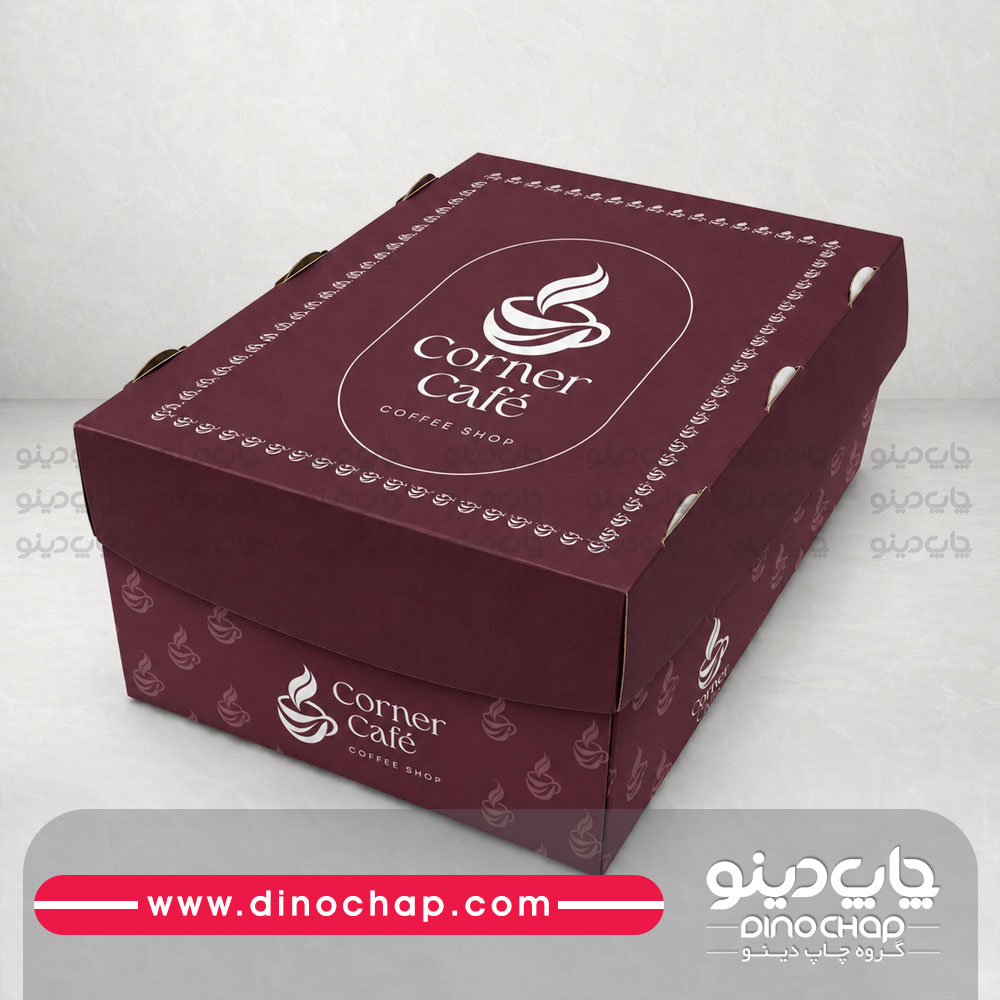 جعبه کیک کافه بیکری دو عددی مناسب کیک و دسر